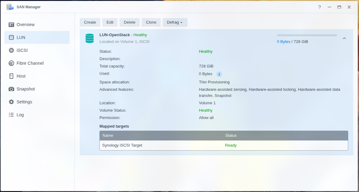 Create LUN